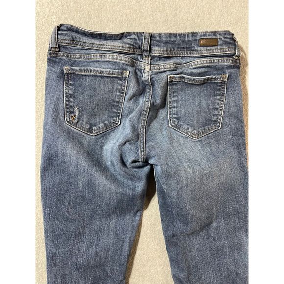 Kut Jeans Womens 6 Blue Dark Wash Regular Capri Distressed Ankle Casual Solid - Picture 14 of 16
